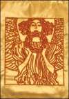 Złoty satynowy woreczek Klimt na karty Tarota