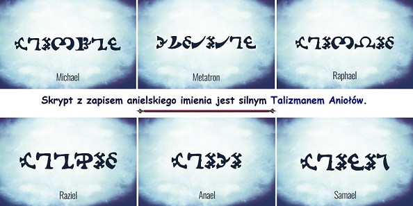 Skrypty z imionami Aniow jako Amulety Anielskie
