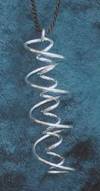 Podwjna spirala DNA mini - osobista srebro