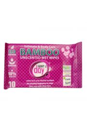 Chusteczki do higieny intymnej z włókna bambusowego (nawilżane)